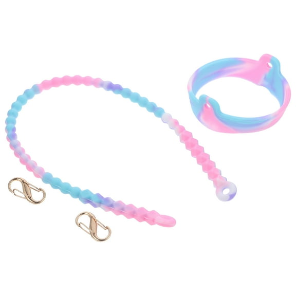 Lanyard Coffee Mugs 2 Pcs Water Bottles Holder Kettle Hanging Strap Silica Gel Cup