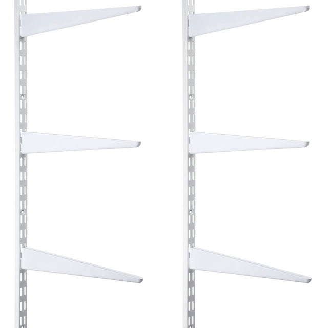 Colingmill 2 Pcs Système d'Étagères Murales Verticales à Double Rail 47,5 Pouces avec 6 Pcs Support d'Étagère 14,5 Pouces Rangement Réglable Robuste