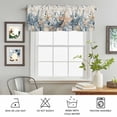 thumbnail image 5 of Kitchen Valances for Window, Ocean Starfish Conch Shell Light Filtering Rod Pocket Valance Curtain, Blue Eucalyptus Leaf Vintage Linen Short Curtains Window Topper for Bedroom Living Room 42x18in, 5 of 9