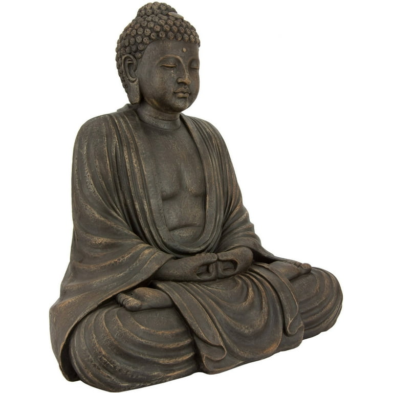 Oriental Furniture 2 1/2 Ft Tall Japanese Sitting Buddha