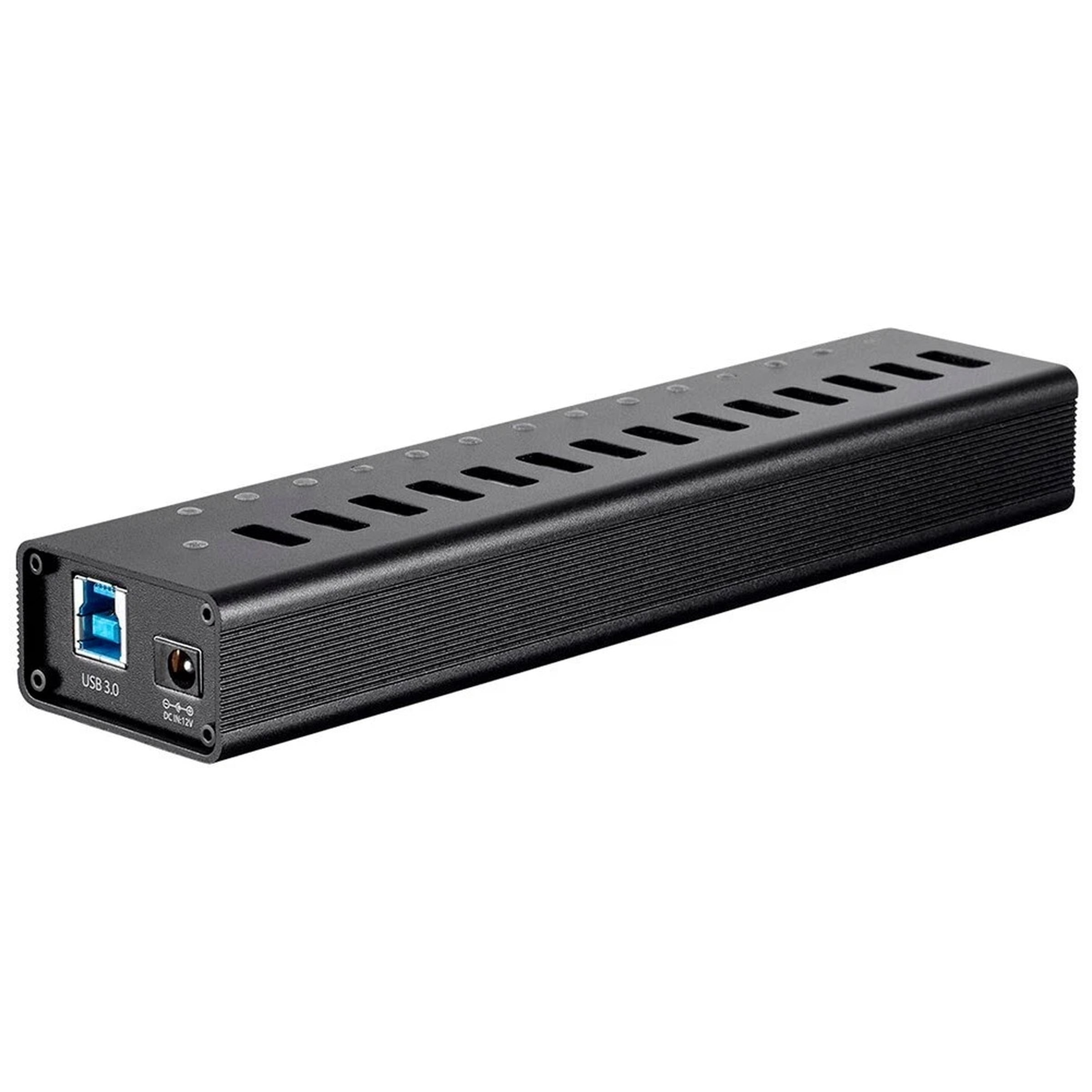 13 Port USB 3.0 Hub 5Gbps Super Speed w/ 2.4A Charging Port & AC Power Adapter