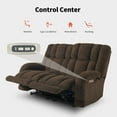 thumbnail image 4 of MCombo Power Recliner Loveseat Sofa with Adjustable Headrest, Heat and Vibration, 64.6" Fabric Electric Reclining Loveseat with USB Charge Ports for Living Room 6855, 4 of 8