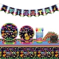 thumbnail image 2 of Vajilla para fiesta de carnaval de México Juego de tiradores de bandera Vaso de papel Plato de papel Toalla de papel Cuchillo, tenedor y cuchara Mantel, 2 of 6