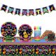 thumbnail image 1 of Vajilla para fiesta de carnaval de México Juego de tiradores de bandera Vaso de papel Plato de papel Toalla de papel Cuchillo, tenedor y cuchara Mantel, 1 of 5