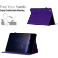 thumbnail image 4 of Case for iPad mini 1/2/3/4/5, Embossed PU Leather Cover Flip with Smart Auto Wake / Sleep Stand Function Pencil Holder and Card Slots & Footgrip for iPad mini 1/2/3/4/5 Case, Purple, 4 of 5