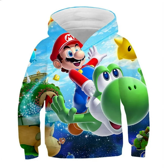 Sudadera con capucha de Marios del nuevo juego 2024, sudadera para niños, jersey de Marios, ropa de moda para niños y niñas