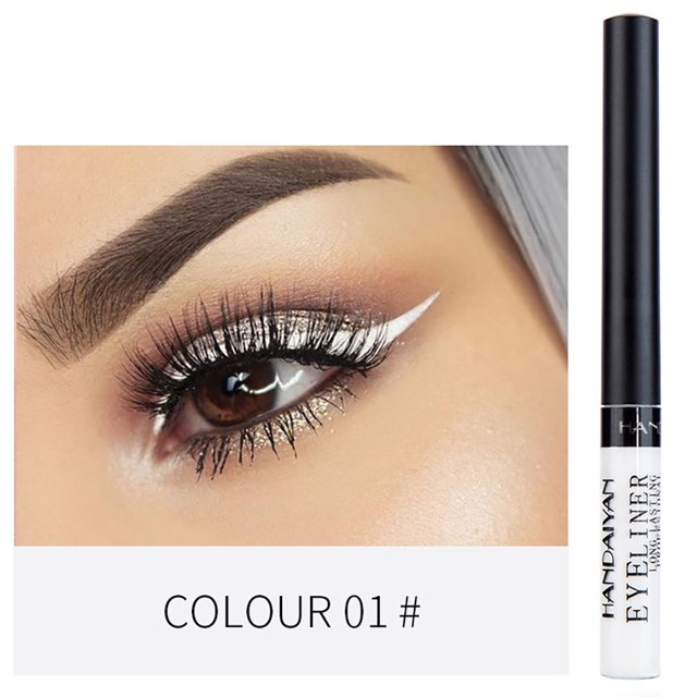 Delineador de ojos UV fluorescente líquido impermeable, rosa, amarillo, negro, azul, rojo, blanco, mate, maquillaje luminoso, cosméticos (1 Matte