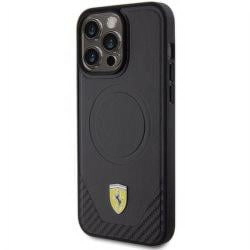 Ferrari Carbon Metal Logo Case with MagSafe for iphone 15 Ferrari Carbon Metal Logo Case with MagSafe for iphone 15