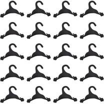 20 Packs Pet Apparel Hangers Black Pet Clothes Hangers Cute Plastic Flexible Strong Paw Print for Dog Cat Pet Toddler Small Coat Hanger