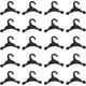 thumbnail image 1 of 20 paquetes de perchas negras para ropa de mascotas, lindas perchas de plástico flexibles y resistentes con diseño de huella de pata para perros, gatos, mascotas y niños pequeños., 1 of 9