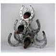 thumbnail image 2 of Metrotex Designs Western Heritage Horseshoe Pyramid 6 Bottle Tabletop Wine Rack, 2 of 2