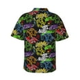 thumbnail image 3 of Balery Game Joysticks Print Men's Hawaiian Shirts Short Sleeve Beach Shirt Relaxed Fit Vacation Button Down Shirts-Medium, 3 of 9