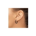 thumbnail image 3 of Stainless Steel Polished Black Plated Hoop Earrings (19mm), 3 of 6