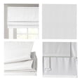 thumbnail image 5 of JERFIT White Polyester Basketweave Cordless Roman Shade for Windows, Room Darkening Thermal Insulation Energy Efficient Window Treatment, Inside or Outside Mount, 31" W x 64" L, 5 of 10