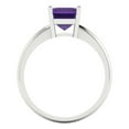 thumbnail image 4 of Solitaire Engagement Ring for Women - 1.5ct Natural Amethyst in 18K White Gold Promise Ring, 4 of 6