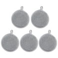 thumbnail image 2 of 5 esponjas de acero de doble cara | Estropajos resistentes para lavavajillas y cocina | Antirayaduras, aptas para utensilios de cocina y con orificios para colgar | Paquete de 5, 2 of 9