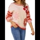 thumbnail image 3 of Suéter de Punto de Larga para Mujer, Otoño-Invierno, Moda Floral, Rayas, Cuello Redondo, Tops Tipo Jersey Naranja M, 3 of 10
