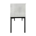 thumbnail image 5 of 72 Inch TV Media Entertainment Console, 2 Doors, White Wood, Black Iron, 5 of 5
