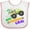 White and Pink, variant on Inktastic Happy Mardi Gras Monster Truck with Beads Boys or Girls Baby Bib