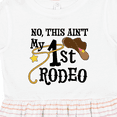 thumbnail image 4 of Inktastic No, This Ain't My 1st Rodeo Cowboy Hat and Lasso Girls Toddler Dress, 4 of 5
