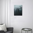 thumbnail image 3 of Magical Sunrise Misty Forest Print - 12x16in Canvas Artwork Perfect for Adding a Touch of Nature to Room Décor, 3 of 7
