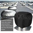 thumbnail image 6 of 2Pcs Roof Vent Cover House Roof Turbine Hoods Shield Canvas 20Inch X 20Inch Black, 6 of 6