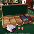 thumbnail image 7 of GSE Games & Sports Expert Poker Chip Case, Poker Chips Holder with 5 Poker Chip Trays for Any Thickness chips, Holds 500 Chips (Walnut), 7 of 7