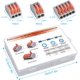thumbnail image 2 of 50 conectores de cable compactos de 3 orificios, 40 de 2 orificios y 10 de 5 orificios para conexiones automáticas. Juego de 100 conectores eléctricos con tuerca de palanca, 2 of 5