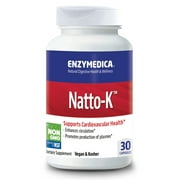 Enzymedica, Natto-K, Enzyme Supplement to Support Cardiovascular Health, Vegan, Kosher, 30 capsules (30 servings)