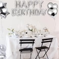 thumbnail image 2 of Happy Birthday Balloons Banner, Lefiocky 16" Mylar Foil Letters Birthday Party Decorations, Silver, 2 of 6
