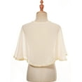 thumbnail image 3 of Manyakai Girls Chiffon Bolero Cardigan Shrugs Basic Sheer Lace-up Shawl Top Party First Communion Champagne M, 3 of 6