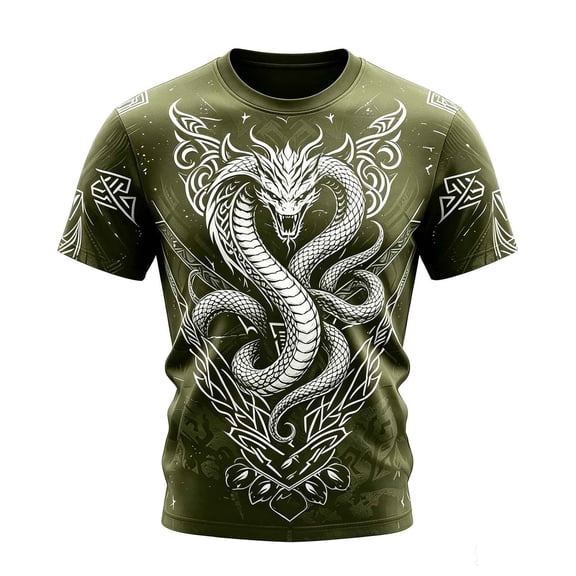 Lullu Boys Dragon Graphic Tee Short Sleeve Round Neck T-Shirt Summer Tshirt, Sizes 2-13
