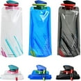 thumbnail image 1 of Pack de 3 botellas de agua plegables de 700 ml, bolsa de agua portátil, botella de agua reutilizable, botella de agua deportiva plegable para senderismo, aventuras, viajes Sincero Electrónica, 1 of 5