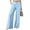 Light Blue, variant on COMVALUE Wide Leg Dress Pants for Women High Waisted Trousers Business Casual Button Flowy Pant (Army Green, L)