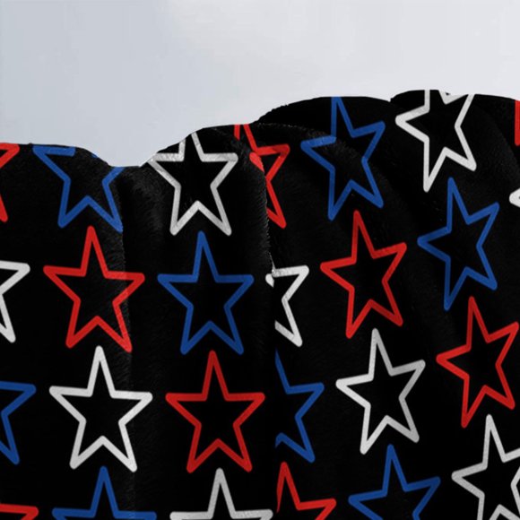 Thickened Blanket Office Nap Blanket Printed Warm Blanket American Star Spangled Flag Flannel Air Conditioning Sleeping Blanket
