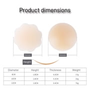 2-Pairs Nipple Cover, Nipple Pasties for Women, Pasties Nipple Covers, Nipple Covers for Women Reusable, Nipple Cover with Travel Box(Nude)