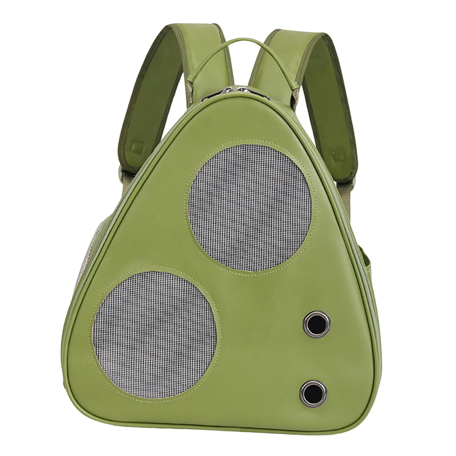 Bvdfgk Cat Carrier Backpack, Ventilated Mesh And Holes, Side Pocket, Small, Medium, Cat Green