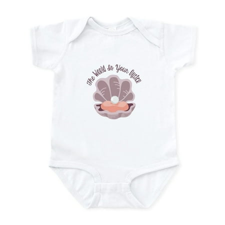 

CafePress - The World Is Your Oyster Body Suit - Baby Light Bodysuit