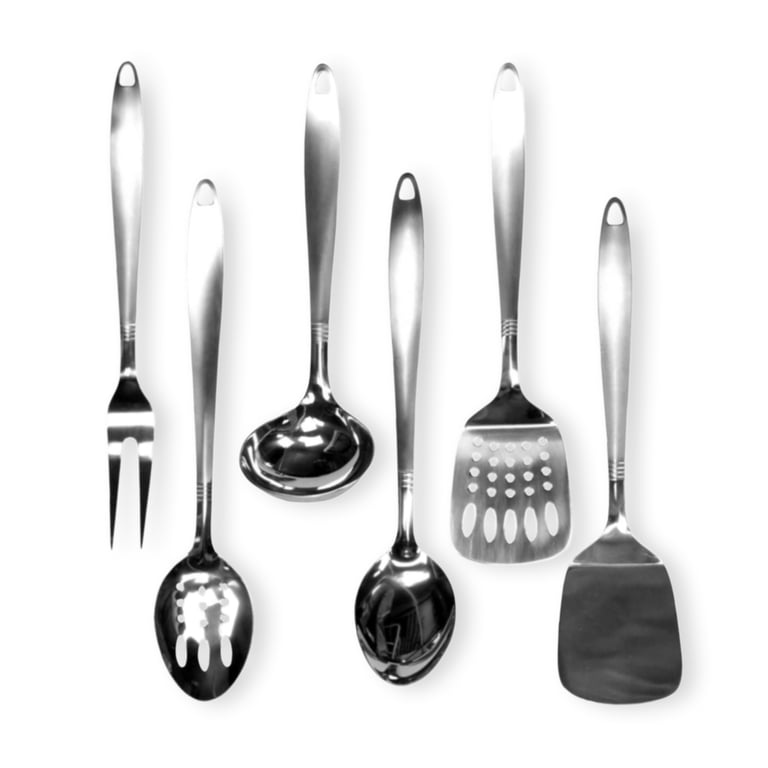 6-Piece Professional Chef Plating Tools Kit – Black Stainless Steel, Spatula, Tweezers, Spoons For Food Art
