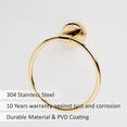 thumbnail image 4 of Aquarium Bath Towel & Napkin Hanger/Holder/Ring | Made with Stainless Steel 304 | PVD Rose Gold Finish | Ideal Bathroom & Kitchen Accessories for Sink, Wash Basin | Ruby (Gold), 4 of 9