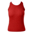 thumbnail image 5 of NIEWTR Womens Tank Tops Summer Sleeveless U Neck Ribbed Knit Basic Slim Going out Cami Tee Shirts(Z1-Red,M), 5 of 7
