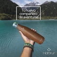 thumbnail image 3 of Termo de Acero Inoxidable Hidranur 17 Oz (502.75 ml) con Cepillo de Lavado, Doble Aislamiento Térmico,  Madera, 3 of 5