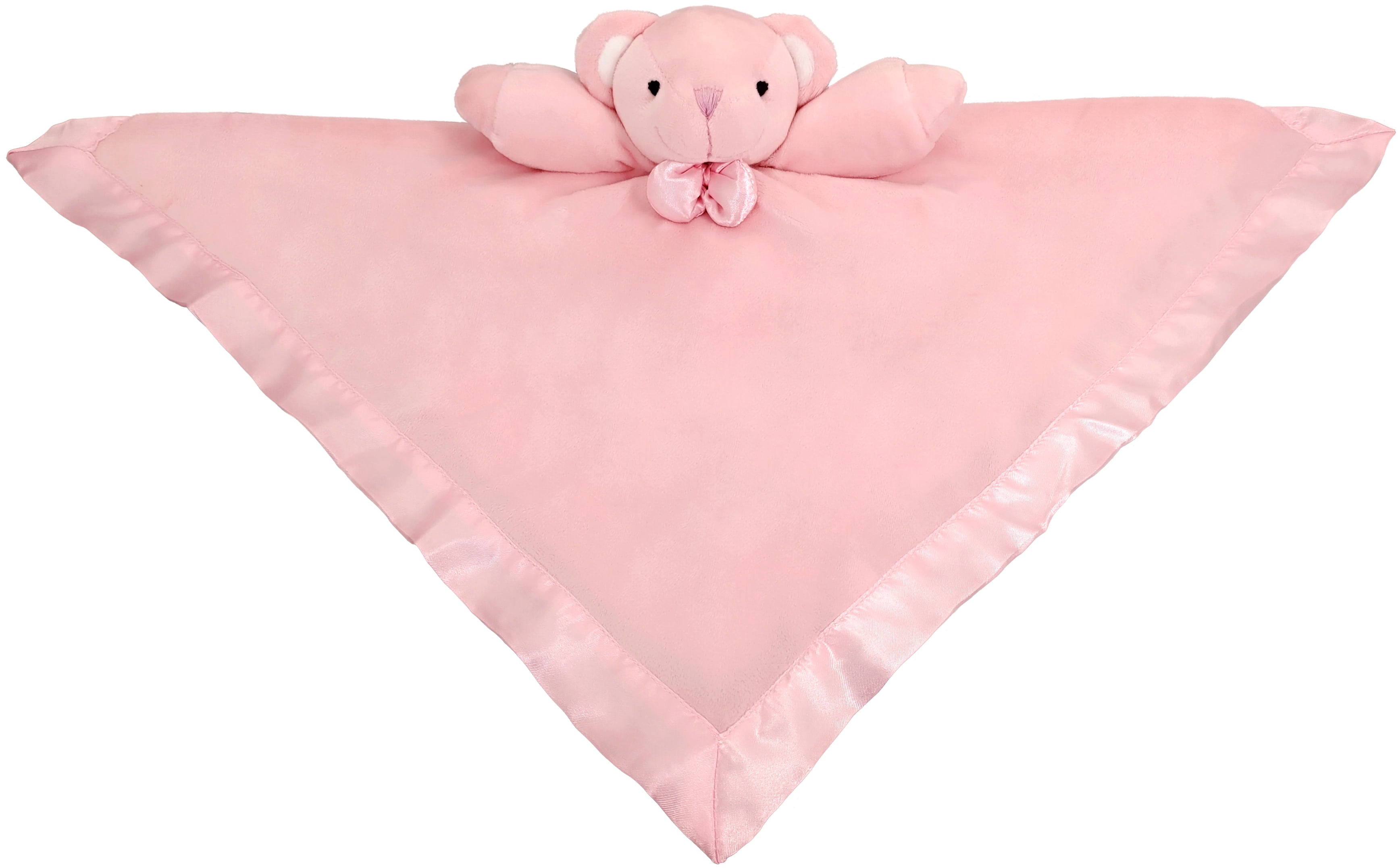 OCINAPALS Plush Pink Bear Baby Lovey, Security Blanket, 18 OCINAPALS Plush Pink Bear Baby Lovey, Security Blanket, 18