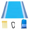 thumbnail image 1 of Tignapoo Portable Waterproof Folding Beach Mat for Outdoor Camping & Picnics, Durable Polyester with TPU Coating, Windproof Pegs, Easy Clean, 210x200cm, Multiple Colors, 1 of 6