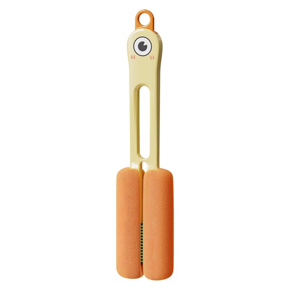 Four-in-One Cup Brush, Long Handle Sponge Brush for Cleaning Water Bottles, Straws, Cups, and Kitchenware, Easy Storage and Use