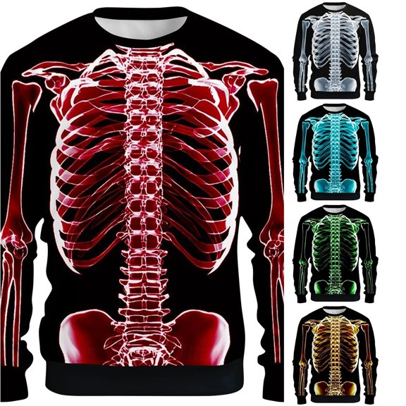 Kids Halloween Print Crewneck Sweatshirt Long Sleeve Casual Pullover Top