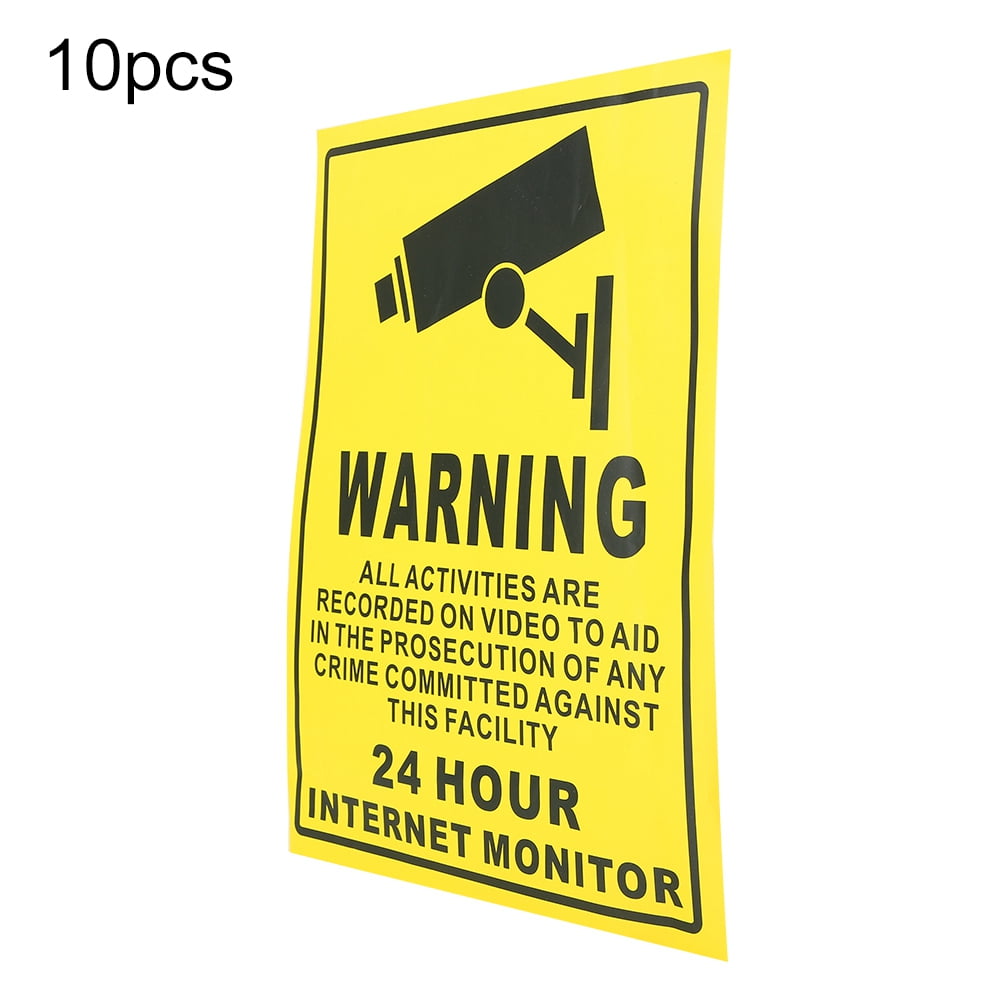 Warning Cctv Security 24 Hr Internet Monitoring /& Recording LABEL DECAL STICKER