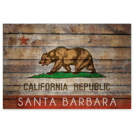 Patio Rooms Ideas Awkward Styles Santa Barbara Art for Living Dining Room Santa Barbara Flag Wall Art Ideas Cali Flag Santa Barbara Poster Decor Printed Poster Cali Lovers Cali Bear Patriotic Picture for Home ()