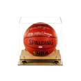 thumbnail image 4 of Deluxe Clear Acrylic Full Size Basketball Display Case with Gold Risers and Wood Floor (A001-GR), 4 of 7