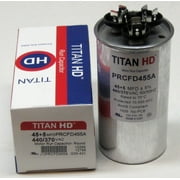 TitanHD PRCFD455A American-Made HVAC Round Motor Run Dual Capacitor. 45/5 MFD/UF 440 Volts